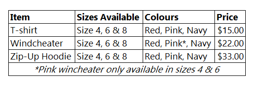 New Table - Uniforms